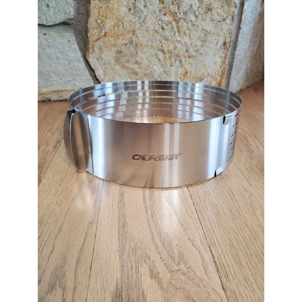 Cade Cake Stainless Steel Cake Ring / Cake Multi Layer Slicer Adjustable VGUC